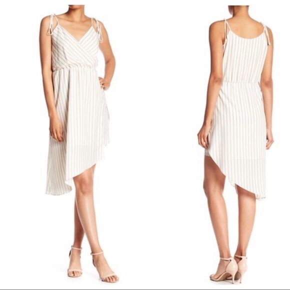 Haute Hippie striped Caitlyn Dress Asymmetrical XS - Picture 1 of 3